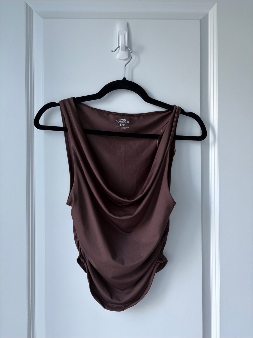 NWT SWS Brown Cowl Neck Sleeveless Top